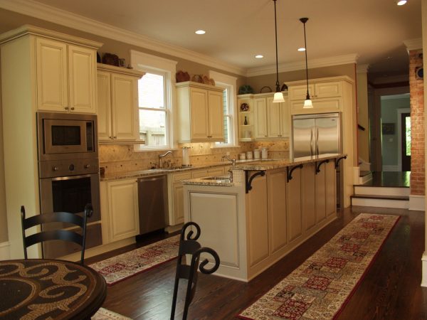 Beige Granite Countertops in a Traditional Kitchen