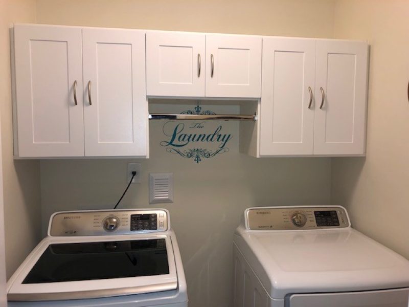 Laundry room customer install-Custom designed & built-in Closet & Storage Solutions