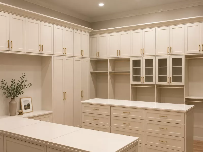 Custom walk-in closet system designed & built by Top South