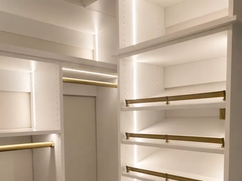 Closet materials, finishes & hardware detail by Top South